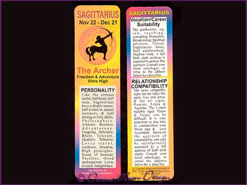 Bookmark Zodiac Star-Sign – SAGITTARIUS