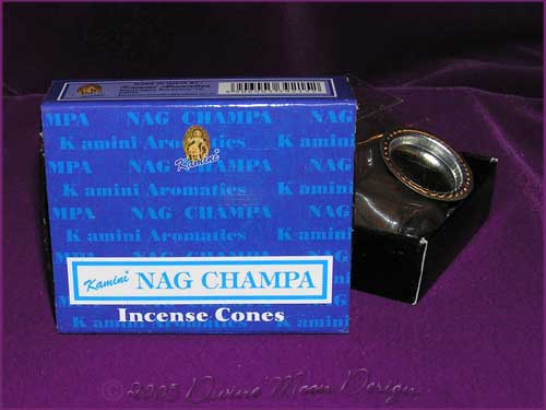 Box of Kamini Aromatics INCENSE CONES - NAG CHAMPA - Click Image to Close