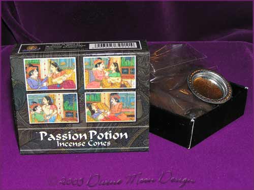 Box of Kamini Aromatics INCENSE CONES - PASSION POTION - Click Image to Close