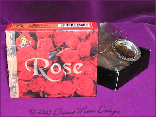 Box of Kamini Aromatics INCENSE CONES - ROSE - Click Image to Close