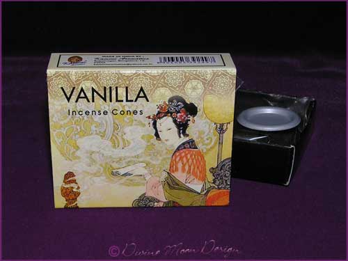 Box of Kamini Aromatics INCENSE CONES - VANILLA - Click Image to Close