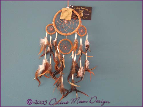 DREAM CATCHER Native American Indian design - Med E) Brown / Tan DREAM CATCHER Native American Indian design - Med E) Brown / Tan