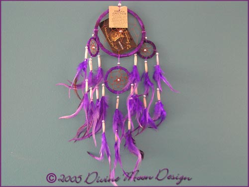 DREAM CATCHER Native American Indian design - Med B) Deep Purple DREAM CATCHER Native American Indian design - Med B) Deep Purple