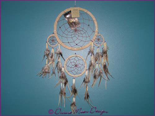 DREAM CATCHER Native American Indian design - Large A) Beige/Cr DREAM CATCHER Native American Indian design - Large A) Beige/Cr
