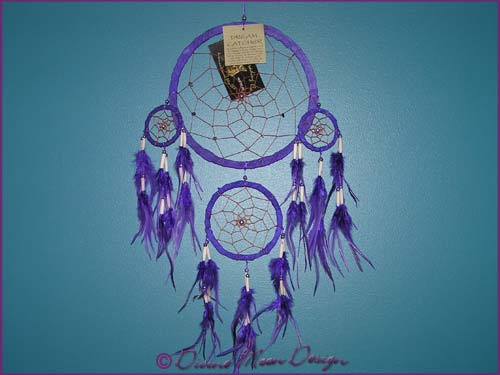 DREAM CATCHER Native American Indian design - Large B) Purple DREAM CATCHER Native American Indian design - Large B) Purple