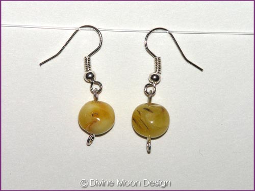 EARRINGS - AMBER (Butterscotch, Medium #4) - Click Image to Close