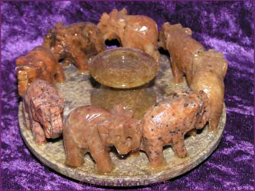 Soapstone INCENSE Holder - Large Elephant Ring - HAND MADE! Soapstone INCENSE Holder - Large Elephant Ring - HAND MADE!