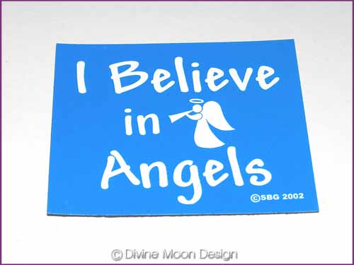 FRIDGE MAGNET Oz Made 16B) BLUE – I Believe in Angels