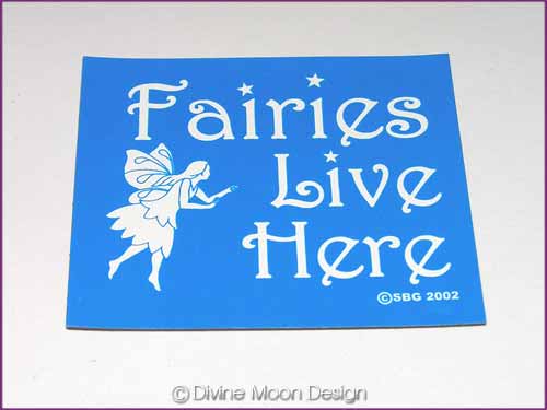 FRIDGE MAGNET Oz Made 2B) BLUE – Fairies Live Here