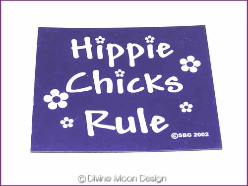 FRIDGE MAGNET Oz Made 12A) PURPLE - Hippie Chicks Rule - Click Image to Close