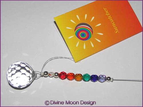 SUN CATCHER Austrian Crystal - Faceted Ball (F) RAINBOW - Click Image to Close