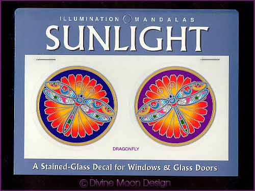 SUNLIGHT Glass Decal / Sticker for Windows - DRAGONFLY