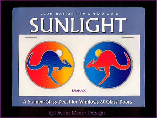 SUNLIGHT Glass Decal / Sticker for Windows - KANGAROO - Click Image to Close