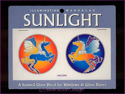 SUNLIGHT Glass Decal / Sticker for Windows - UNICORN - Click Image to Close