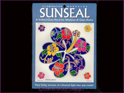 SUNSEAL Glass Decal / Sticker for Windows - TROPICAL HIBISCUS SUNSEAL Glass Decal / Sticker for Windows - TROPICAL HIBISCUS