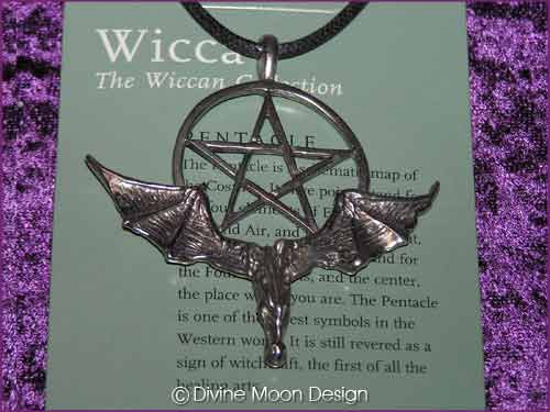 WICCA Jewellery Pendant K) Pentacle & Dragon 2 - Click Image to Close