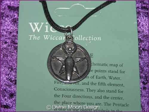 WICCA Jewellery Pendant R) Pentacle with Goddess - Click Image to Close