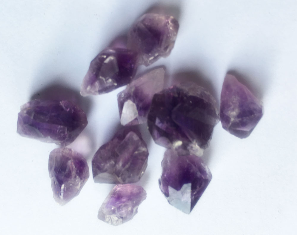 Mixed Mini Tumbled CRYSTALS - Amethyst Points (10)