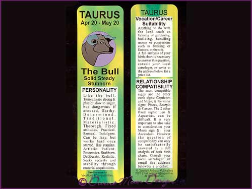 Bookmark Zodiac Star-Sign – TAURUS