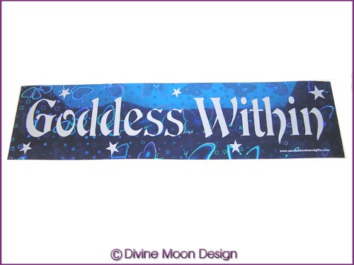 BUMPER STICKER – Holographic (13B) Blue – GODDESS WITHIN