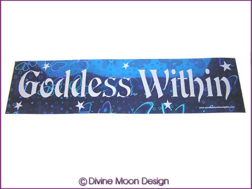 BUMPER STICKER – Holographic (13B) Blue – GODDESS WITHIN