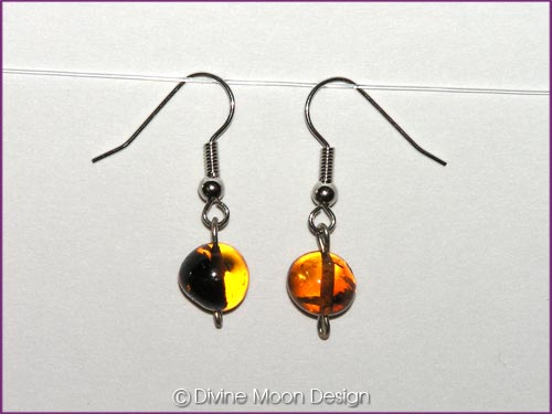 EARRINGS - AMBER (Cognac, Small #5)