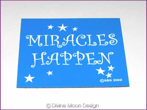 FRIDGE MAGNET Oz Made 6B) BLUE - Miracles Happen