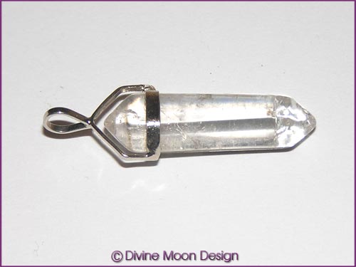 Double Terminated Crystal Pendant - CLEAR QUARTZ (SA)