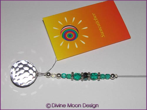 SUN CATCHER Austrian Crystal - Faceted Ball (D) Teal