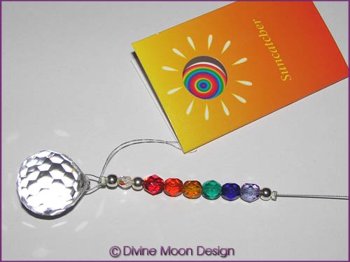 SUN CATCHER Austrian Crystal - Faceted Ball (F) RAINBOW